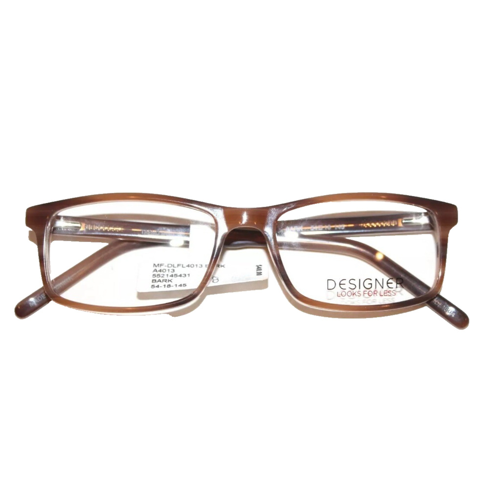 DESIGNER A4013 BARK BROWN RX EYEGLASSES FRAMES 54-18-145
